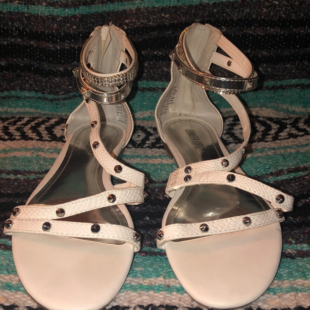 Jennifer Lopez ankle length sandals wired once